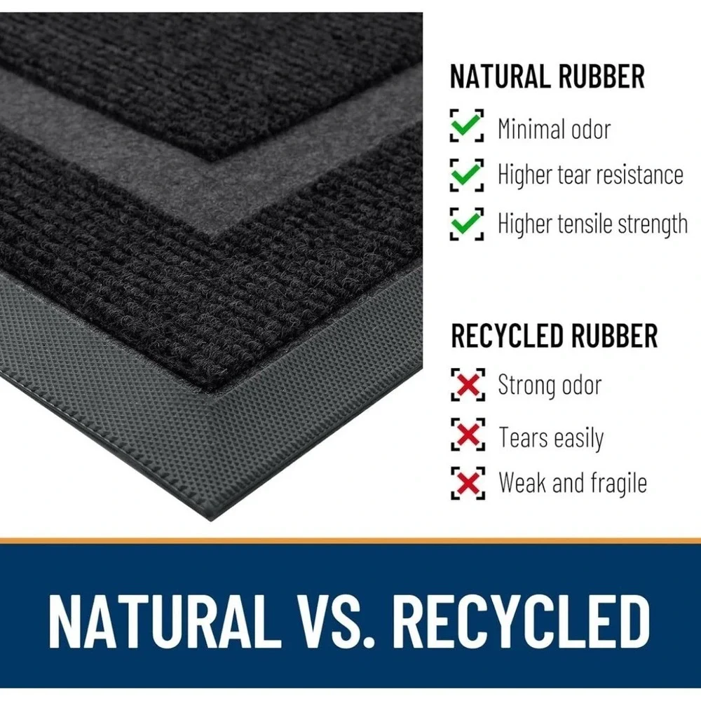 OLANLY Half Circle Door Mat Indoor Outdoor Entrance